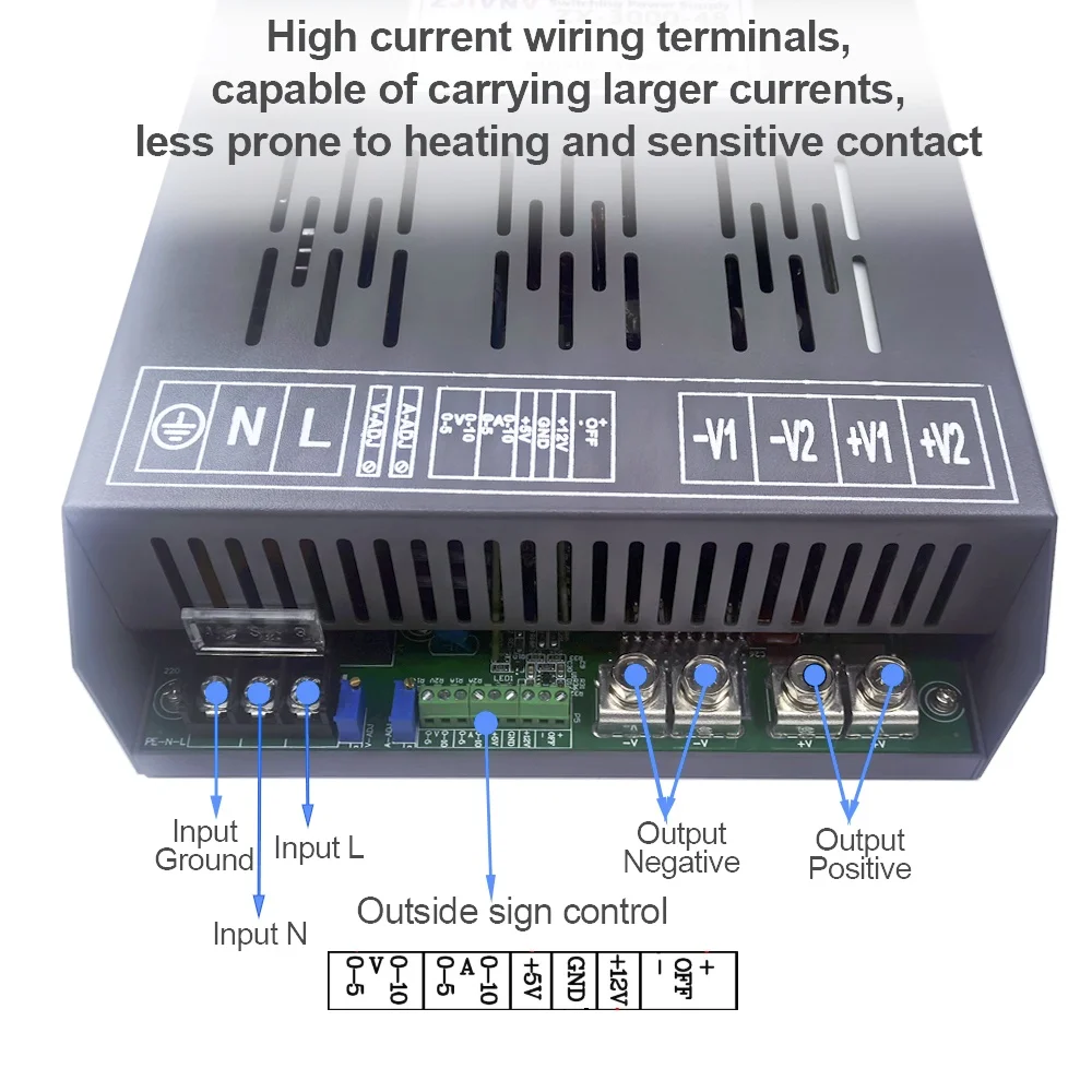 Mini 3000W Switching Power Supply Input 220vac Output 300VDC 10A Analog Signl Control 0-5V SMPS PSU Converter ZJIVNV ZX-3000