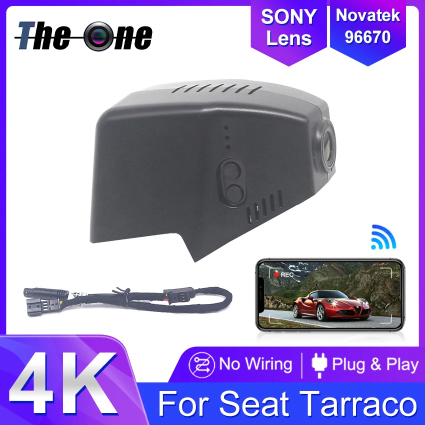 

Для Seat Tarraco 2019-2025 Передняя и задняя видеорегистратор 4K для автомобильной камеры, видеорегистратора, WIFI, автомобильного видеорегистратора, записывающие устройства
