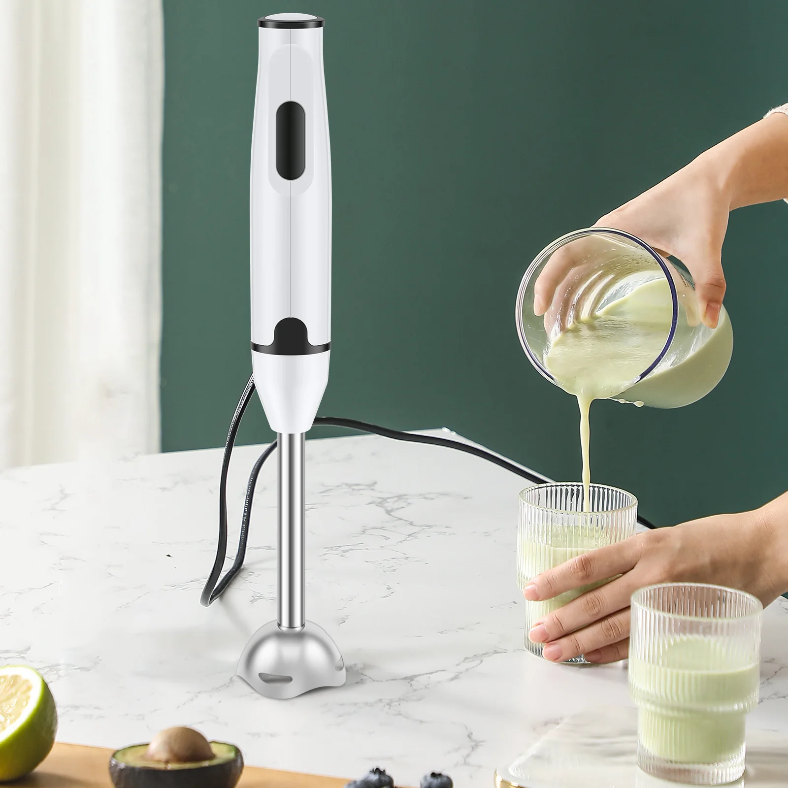 Immersion Blender Multifunctional Hand Blender Household Handheld Immersion Blender Electric Stick Blender Kitchen Gadget