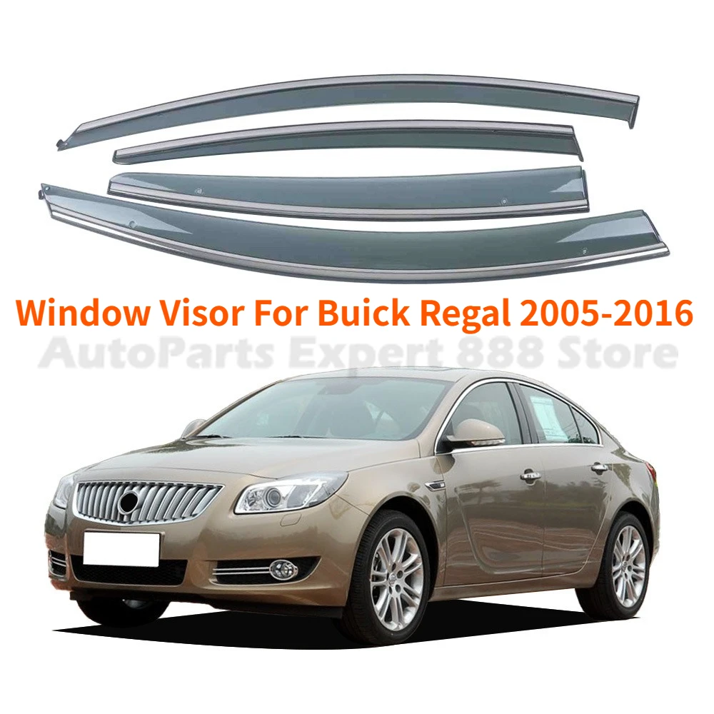 Weather Shield Window Visor For Buick Regal 2005-2016 Car Accessories Rain Guard Deflector Windshield Rain Eyebrow Awning Trim
