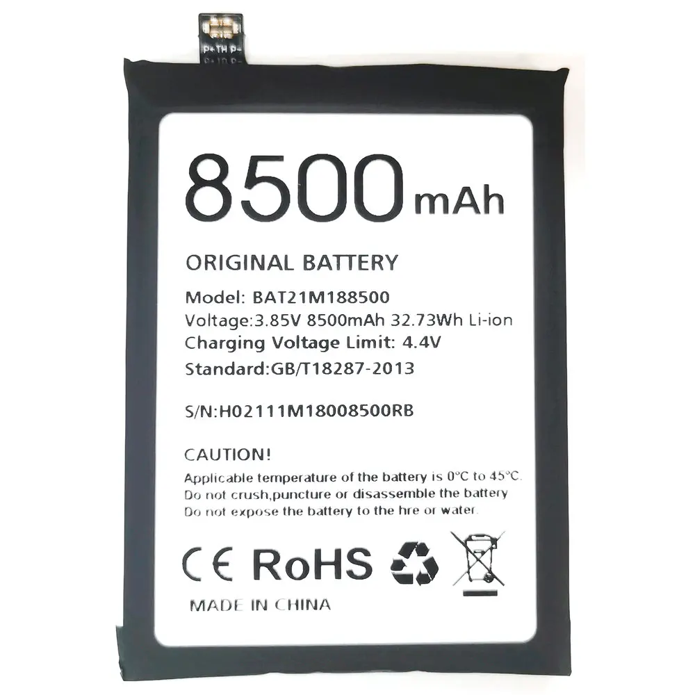 

3.85V 8500mAh BAT21M188500 Replacement Battery For Doogee V10 V11 Mobile Phone