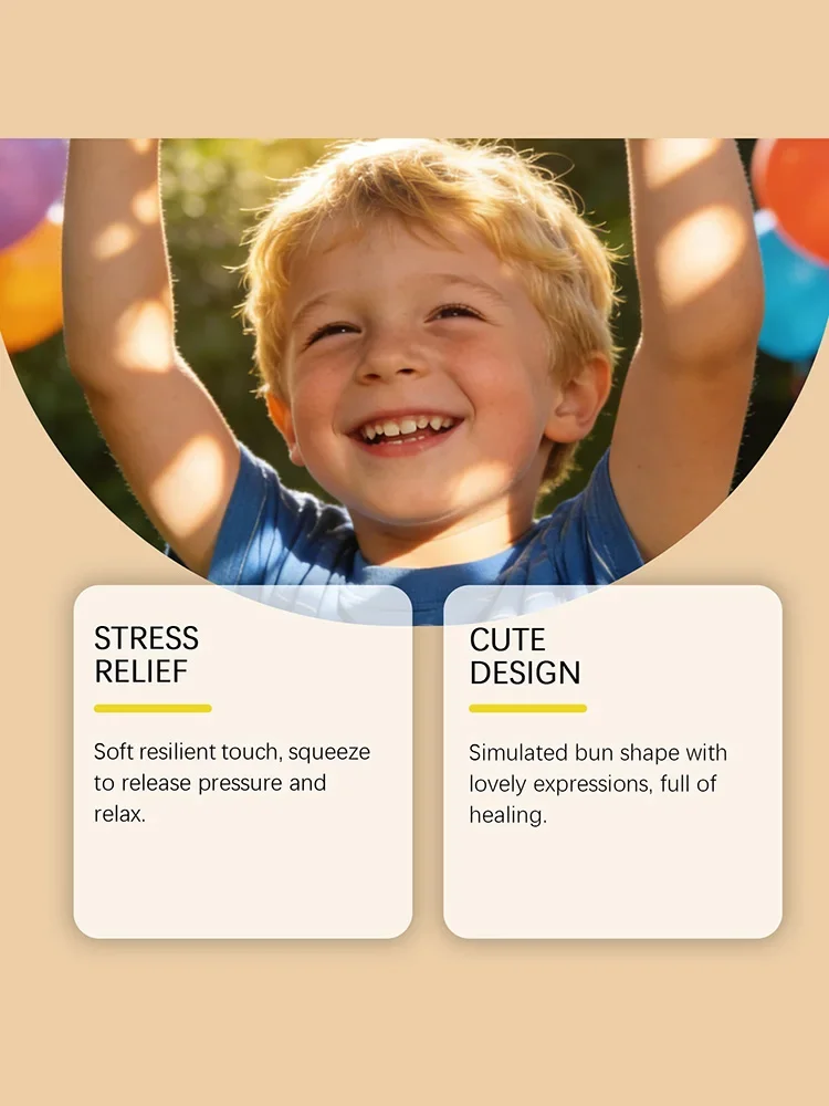 Simulation Dumpling Pressure Ball Slow Rebound Soft Pinch Decompression Toy Office Home Decor Children Adults Birthday Gifts image 3