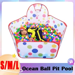 Foldable Ocean Ball Pit Pool with Basket Baby Playpen Children Toy Tent Ball Pool with Basket Outdoor Toys for Children Playpen