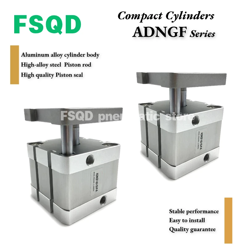 

ADNGF-12 16 20 25 32 40 50 63 80-5 10 15 20 25 30 40 50 60 80 100 125 150 200 250 300 400-PPS-A FSQD Compact cylinder ADNGF