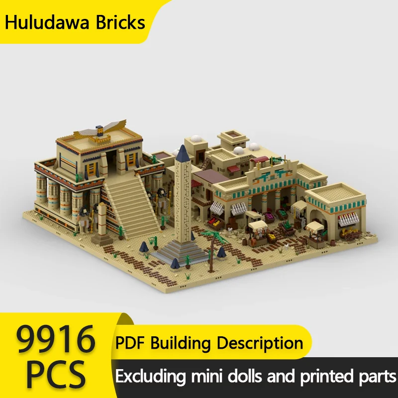 Historical Street View Model MOC Building Brick Ancient Egypt Diorama Modular Technology Gift Holiday Assemble Children Toy Suit