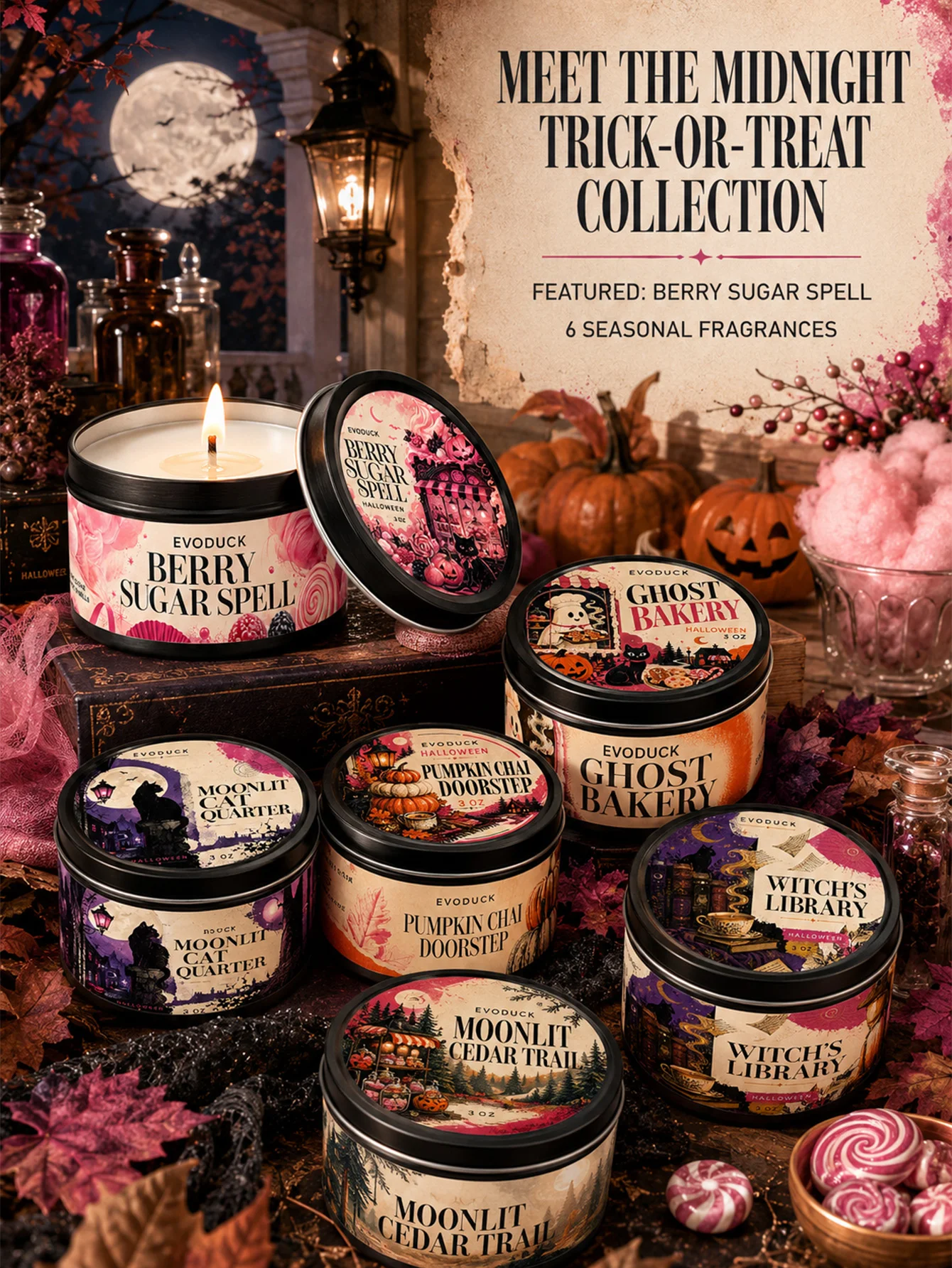 Cotton Candy Cone - Set de Velas Aromáticas Berry Sugar