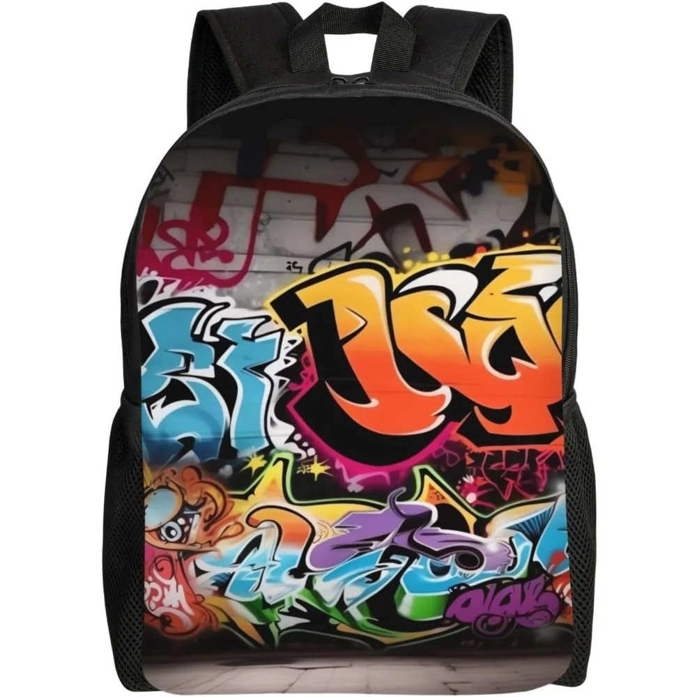 

Graffiti Hip Hop Laptop Backpack For Women Men College Backpack Work Business Computer Bag Lightweight Bookbag Teacher Nurse Bag
