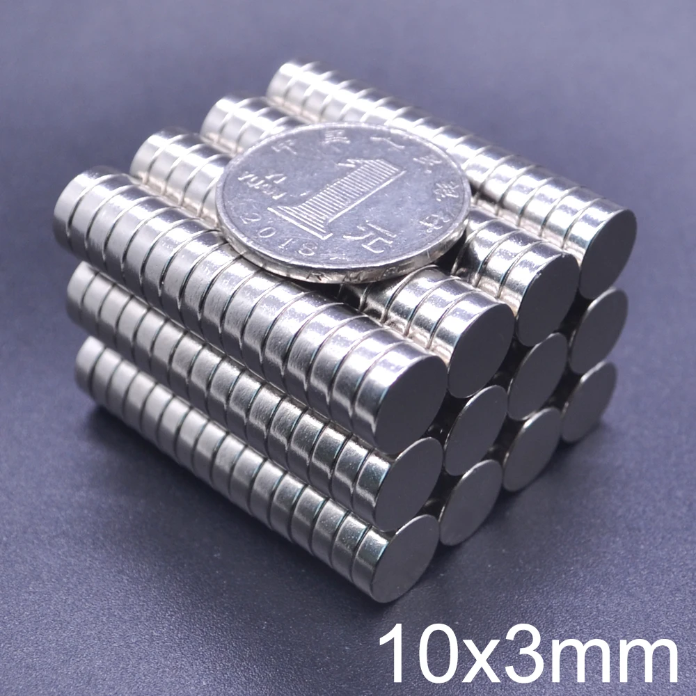 

5/20/50/100/200/500Pcs 10x3 Super Powerful Strong Bulk Round NdFeB Neodymium Disc Magnets Dia N35 Rare Earth magnet 10*3 IMANES