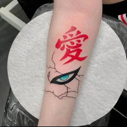 Luna Store  Anime Love Eye Temporary Tattoos Cartoon Transfer Tattoo Arm Hand Thigh Body Art Waterproof Fake Tatoo Sticker