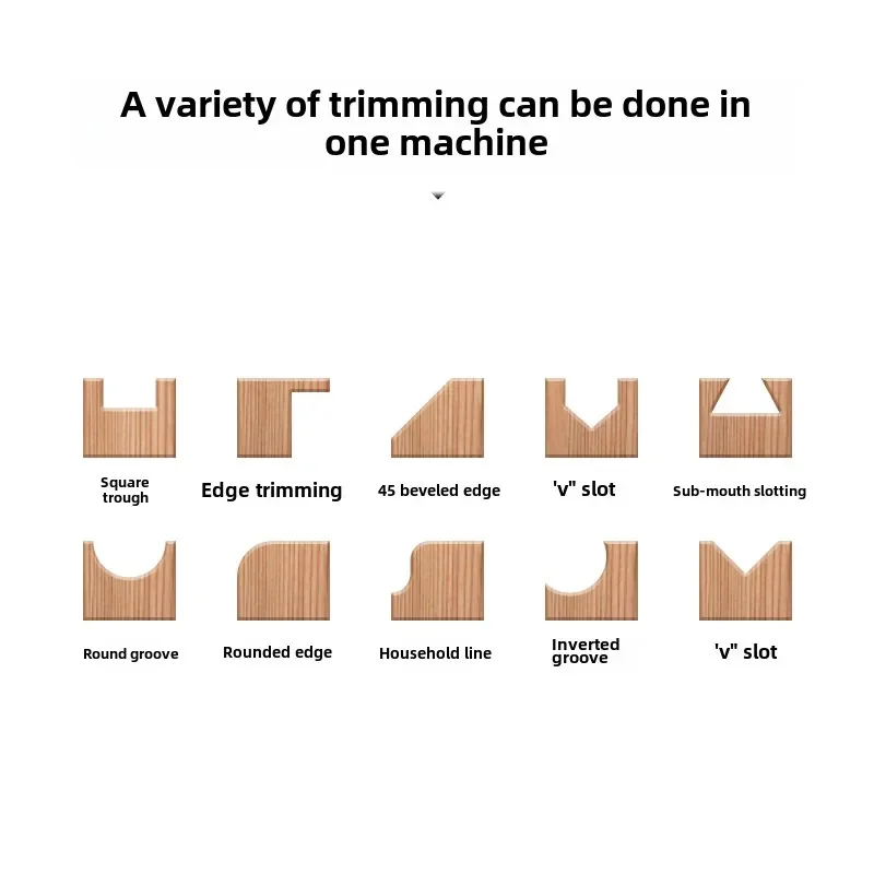 220V Multi-functional Electric Trimmer for Woodworking with Slotting and Engraving Features B