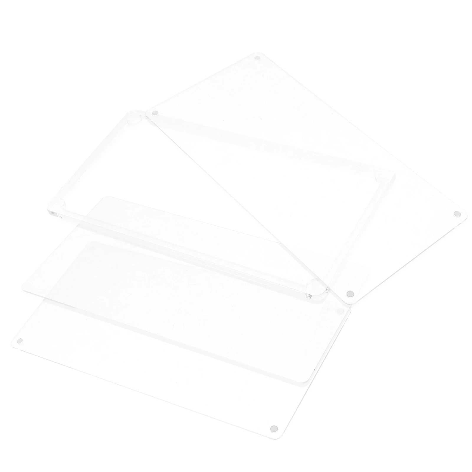 

4 Pcs Acrylic Board Material Decorative Sign Painting Blank Film Signboard Transparent Diy Accessory