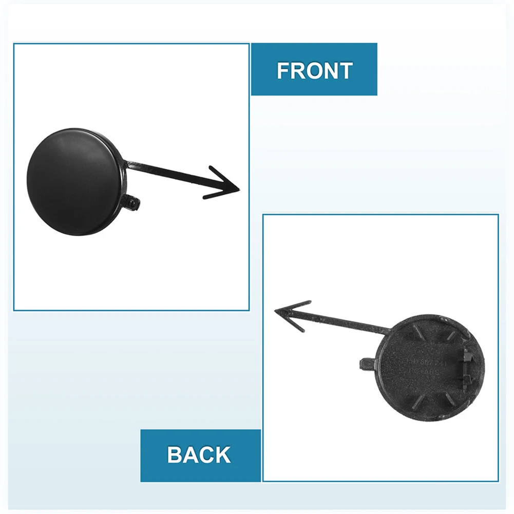 Part Hook Cover Gloss Black Practical Tow Hook Cover 3C8807241A 49mm ABS Plastic Accessories Replacement Brand New