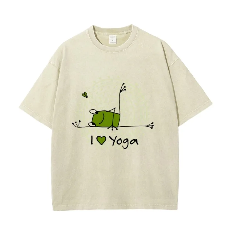 เสื้อยืดคอตตอนพิมพ์ลายกราฟิกสำหรับผู้ชายและผู้หญิง รุ่นใหม่ปี 2025 ทรงโอเวอร์ไซส์ คอกลม แขนสั้น ผ้าซัก เสื้อสตรีทแวร์