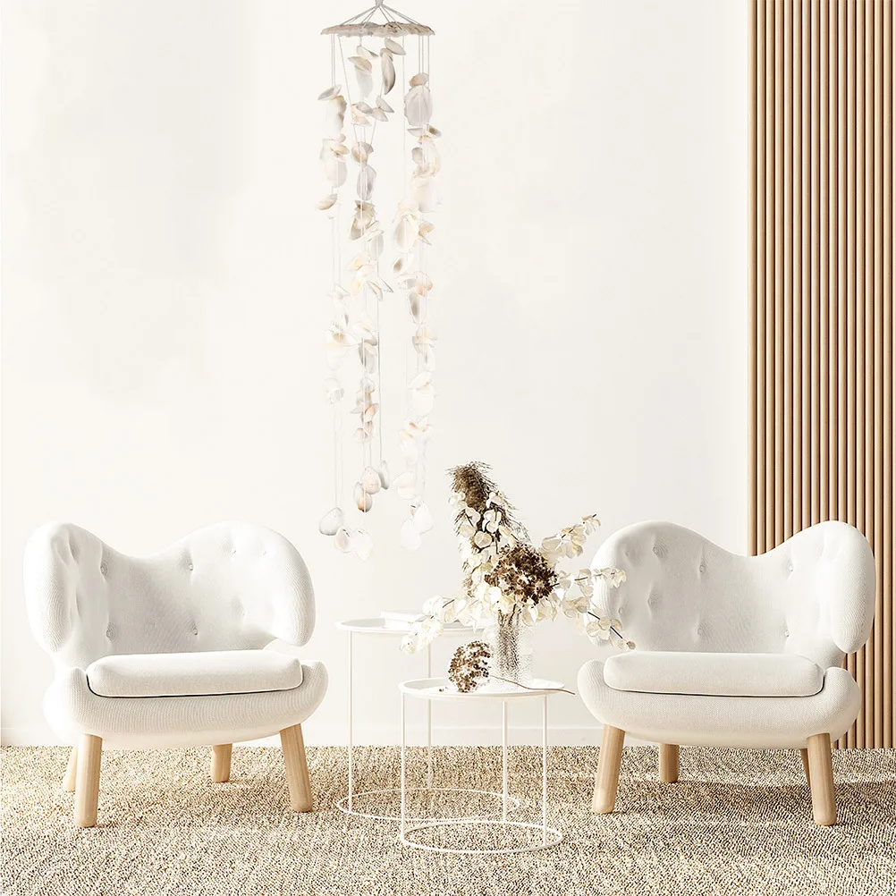 

1Set Seashell Wind Chime Hanging Outdoor Decor Shell Wind Bell Garden Balcony Decoration Long-Lasting Sound Enhancer