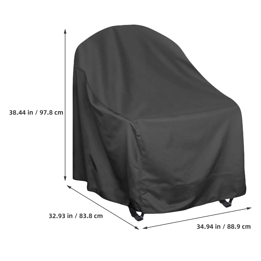 غطاء كرسي فناء دوار خارجي 210d أكسفورد مقاوم للماء واقي شديد التحمل لأغطية أثاث كراسي الفناء المتأرجحة