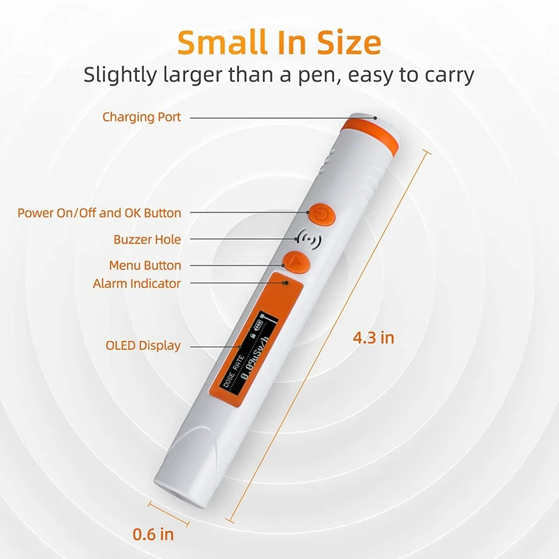 Geiger Counter Nuclear Radiation Detector, High Accuracy X-Ray Radiation Monitor, Professional Mini Dosimeter