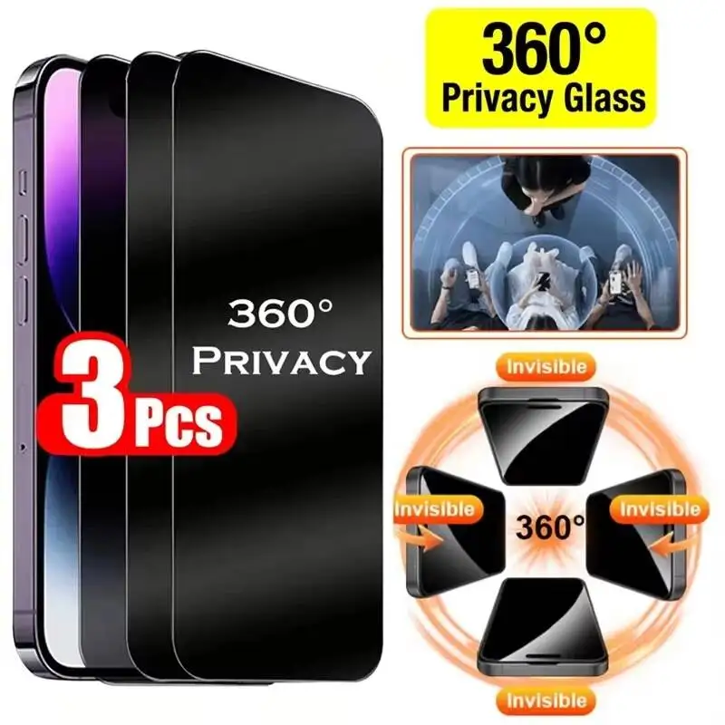 Full Cover Privacy Screen Protector For Samsung A16 A17 A57 A56 5G A37 A26 A07 A55 A15 A36 A73 A54 A33 A25 A35 Anti-Spy Glass