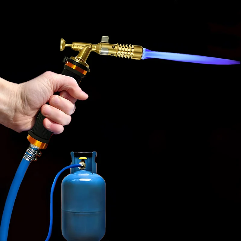 고품질 에어컨 수리 화염 방사기, 구리 용접 토치, 1300 ℃ LPG 프로판 화염 총, 황소 털 연소
