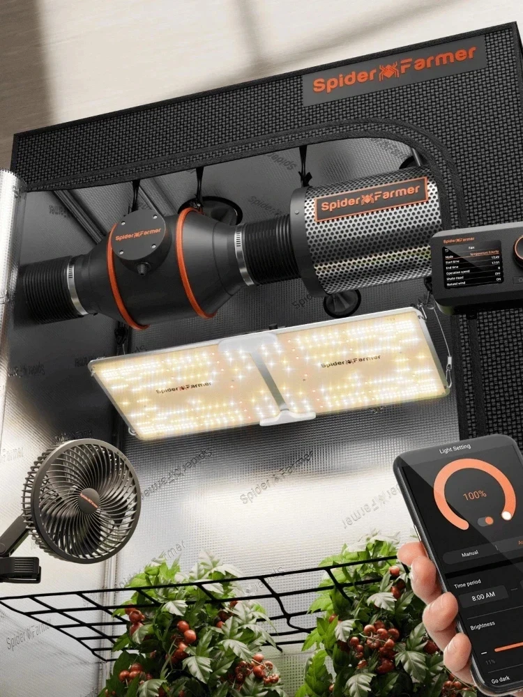 Spider Farmer SF2000 200W LED-Wachstumslampe mit Dimmbarem Treiber für Pflanzen Hydroponik 2x4FT Anbau-Sets