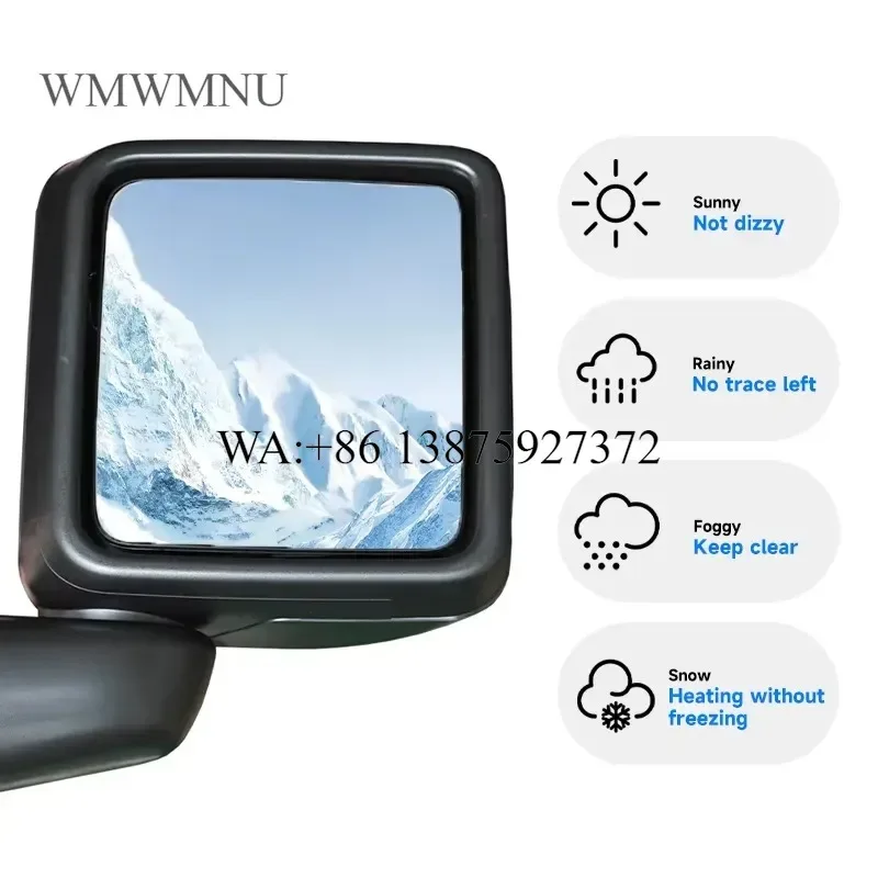 Wmwmnu New 7 Line Blind Spot Detection Rearview Backup Mirror OE 68281893AE 68281892AE for Wrangler JL 2018 2019 2020 2021