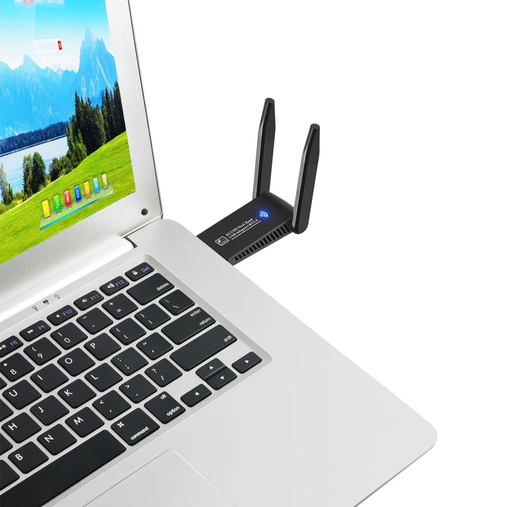 Portable Wireless Card 2.4G/5.8G Dual-Band Signal 1300mbps Wifi Receiver Laptop Card Adapter