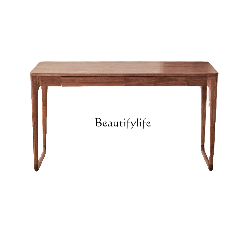 

LD33**North American black walnut desk home Nordic solid wood computer desk office study