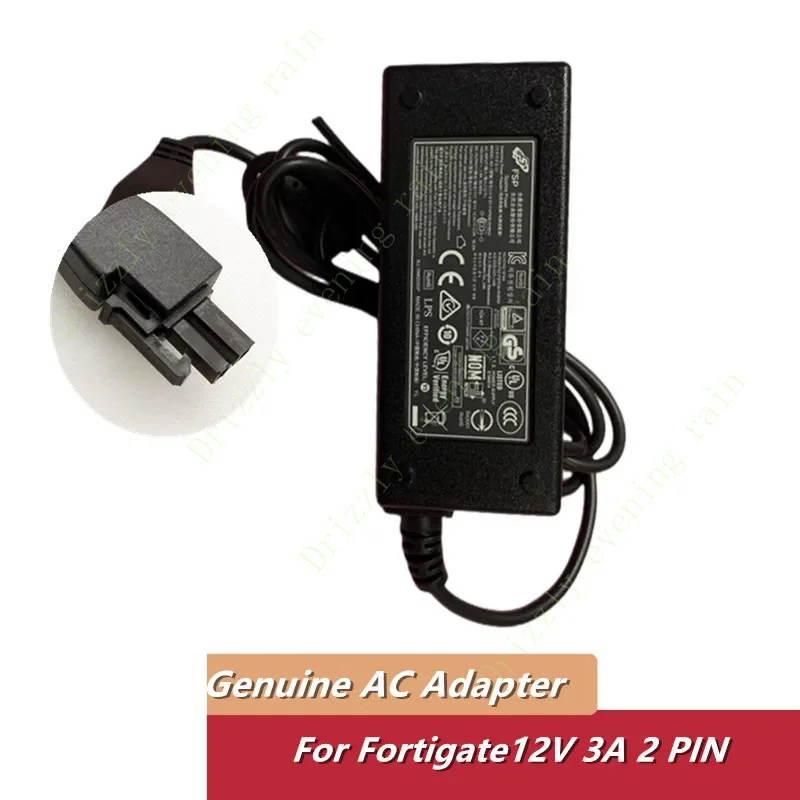 Genuine FSP036-RBBN2 12V 3A 2Pin AC Switching Power Adapter For Fortigate FORTINET AD036RAB-FTN3 FSP FG-60D-BDL Fortiwifi 30E