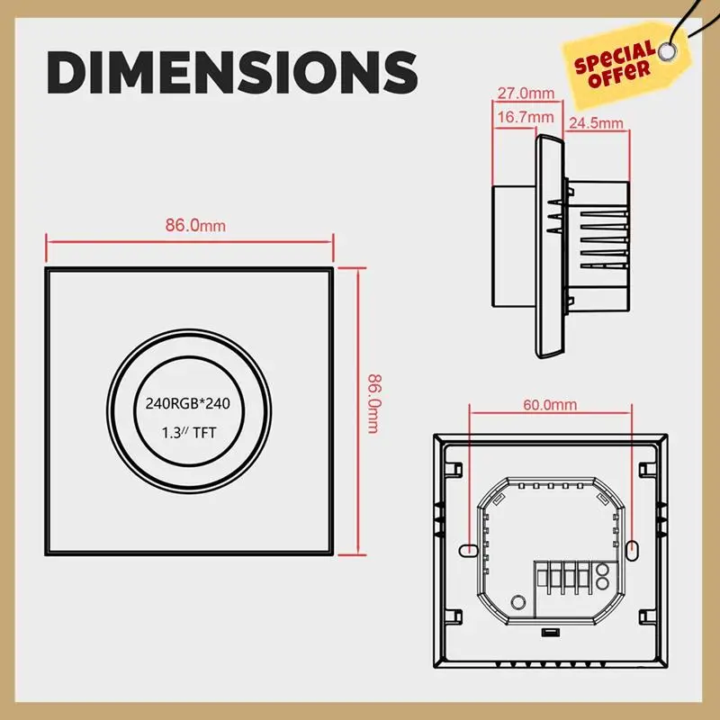 واي فاي المنزل الذكي التدفئة مقبض أداة تحكم في درجة الحرارة بالترموستات صالح للمياه الغاز المرجل التدفئة الكهربائية GA حرارة المياه