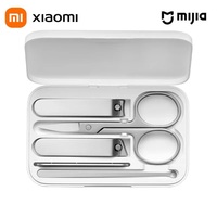 Xiaomi MIJIA Nail Clipper Set 5Pcs Stainless Manicure Pedicure Nail Clipper Cutter Nail File Ear Pick Professional Beauty Tools