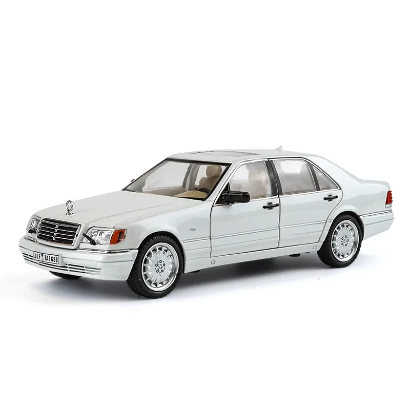 1:24 Mercedes-Benz W140 320SEL Classic Car Alloy Car Model Sound and Light Pull Back kids Toy Collectibles Birthday gift C335