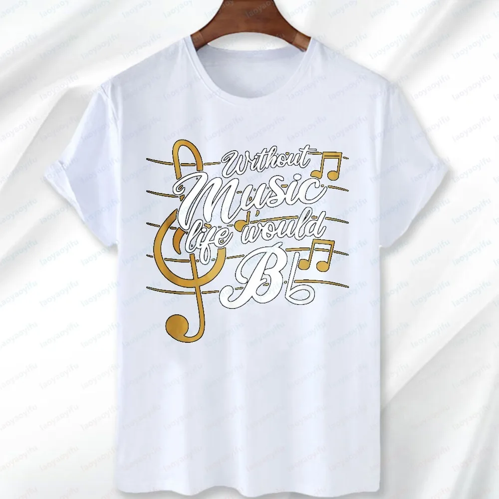 Funny Musical Notes T-Shirt Music Band Gifts Guitar Piano Violin Gift Tops Mens Womens Tee Cool Summer Trend Vintage Ropa Hombre