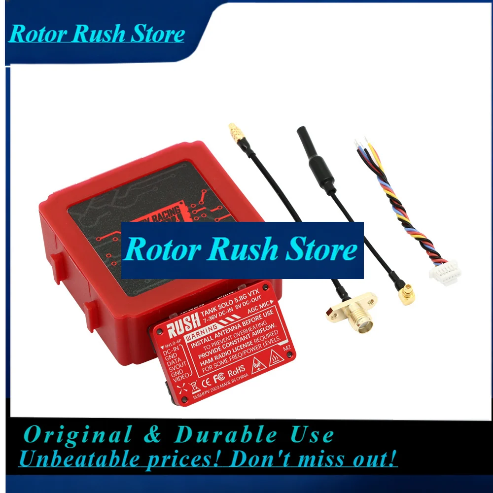 RoRuSRUSH Solo Tank 5.8G VTX Video Transmitter CNC Shell 1.6W High Power Built-in Microphone Heat Dissipation Structure For RC F