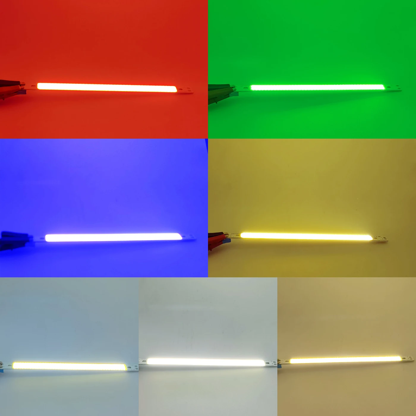 200x10mm COB Bar Light Strip DC12V 10W Multi-Color LED 10cm Lamp Warm to Cool White Blue Green Red Yellow Bulb for Home Lighting image 6