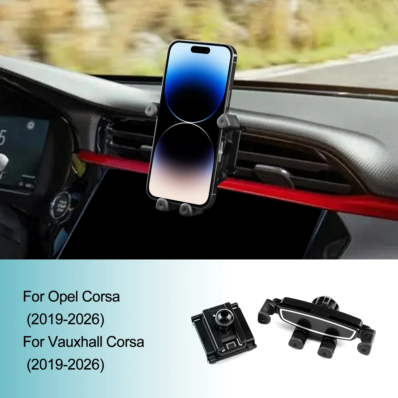 Gravity Phone Holder For Opel/Vauxhall Corsa 2019 2020 2021 2022 2023 2024 2025 2026 Phone Holder Clip Magnetic Air Vent GPS