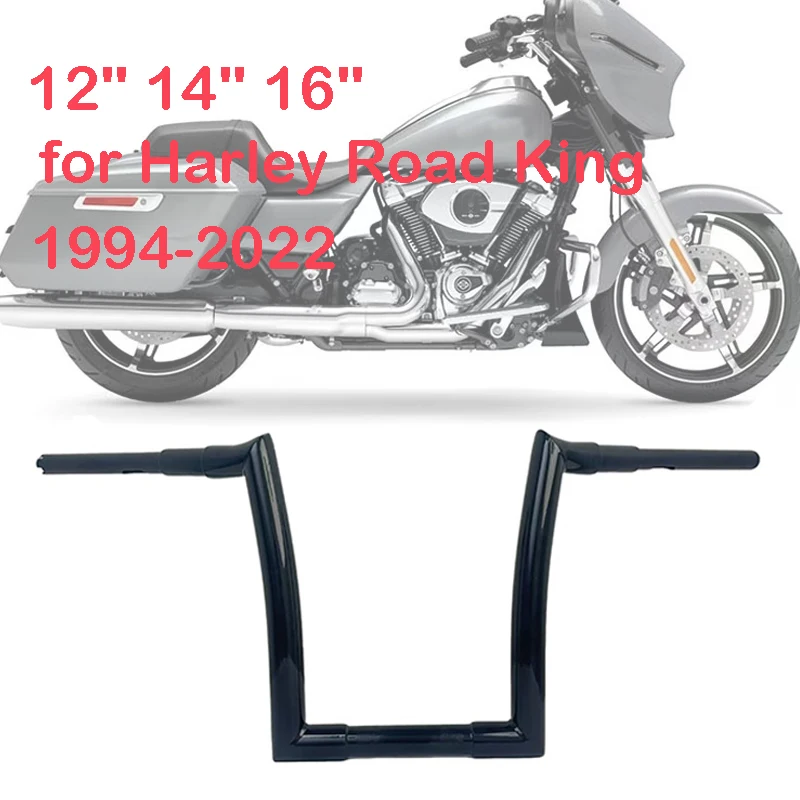 

10" 12" 14" Rise 1.5" Fat Special Meathook Ape Hanger Bar Handlebar for Harley Sportster XL 883 1200 Softail Dyna Road King 1994
