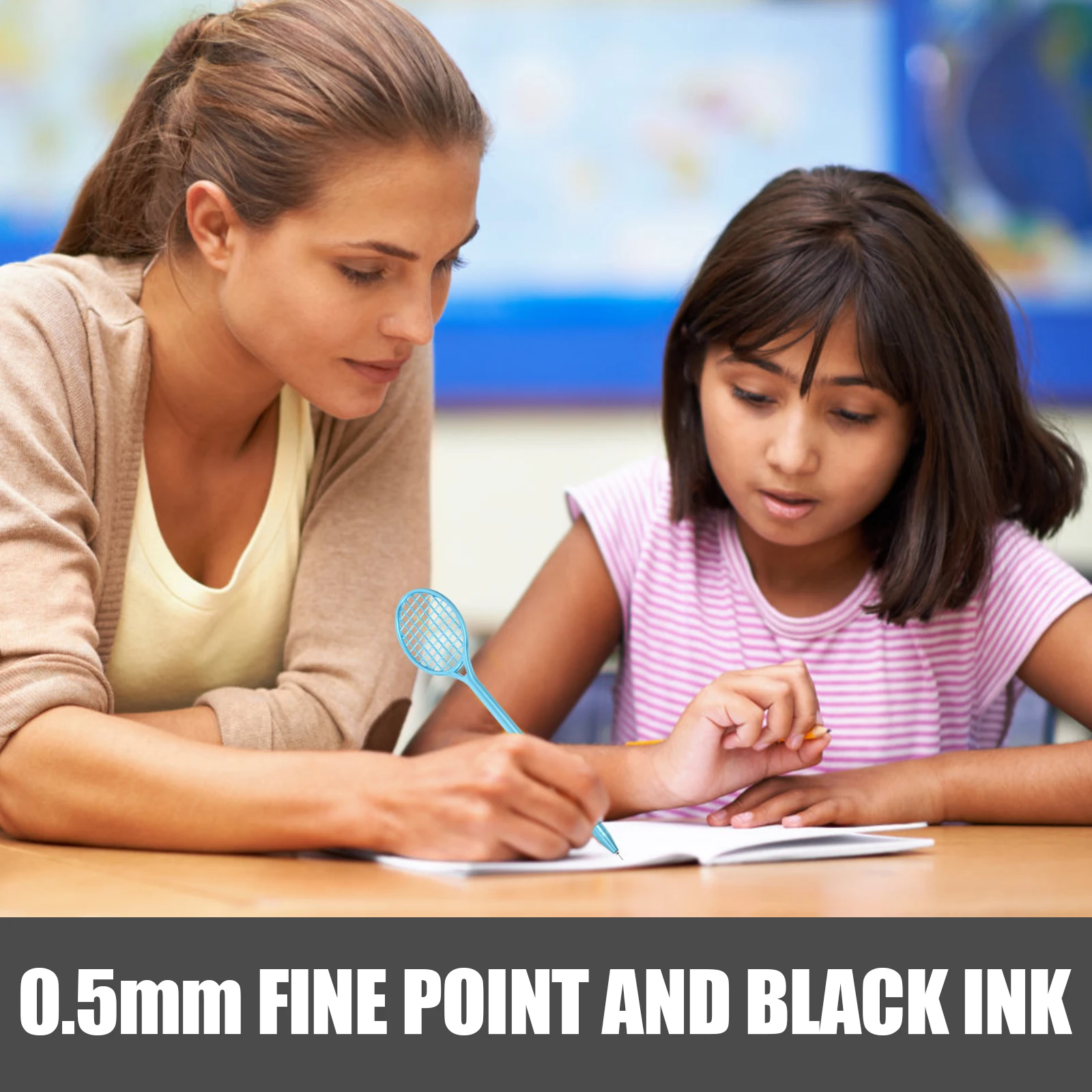 Gel Pen Stationery Pens Smooth Writing Ballpoint Blue Pencils Bulk The Office Gifts Tennis Racket for Kids