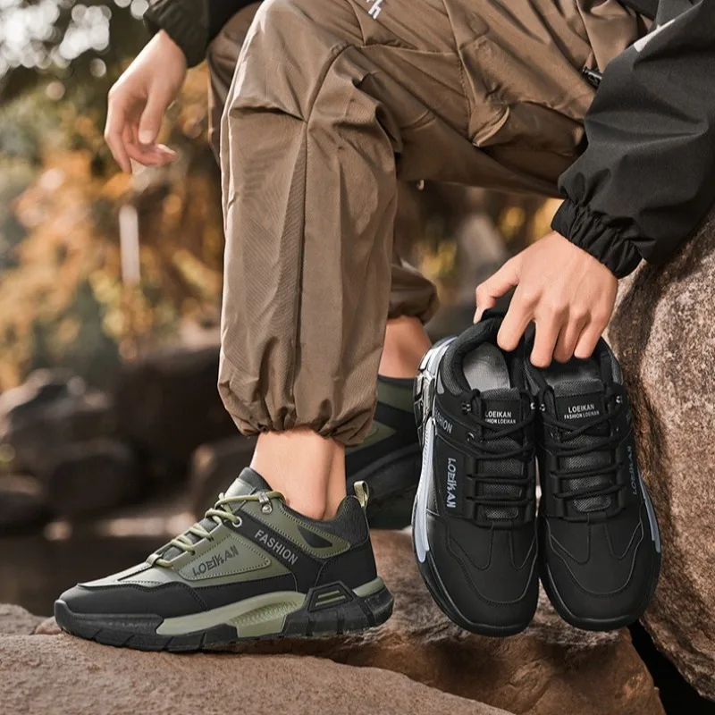 

Shoes for Man's Outdoor Hiking Mountaineering Shoes Soft Soled Non-slip Wear-resistant Fad Tooling Men's Shoes Zapatillas Hombre