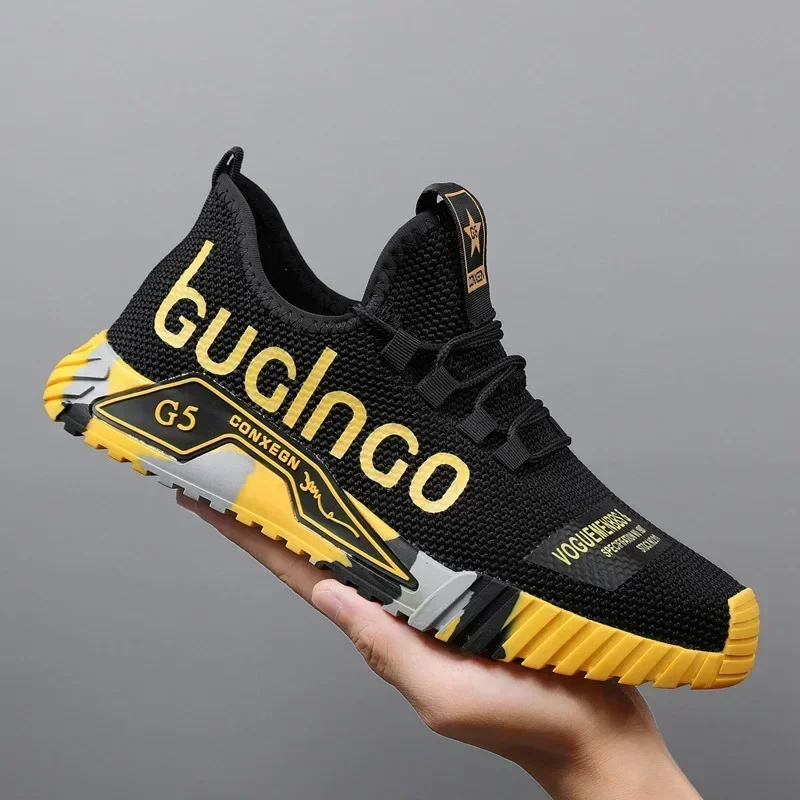 Runing Sport Fashion High Top Sneakers Zapatillas De Deporte 2024 Men Casual Mesh Shoes Light Soft Breathable Vulcanize Shoes