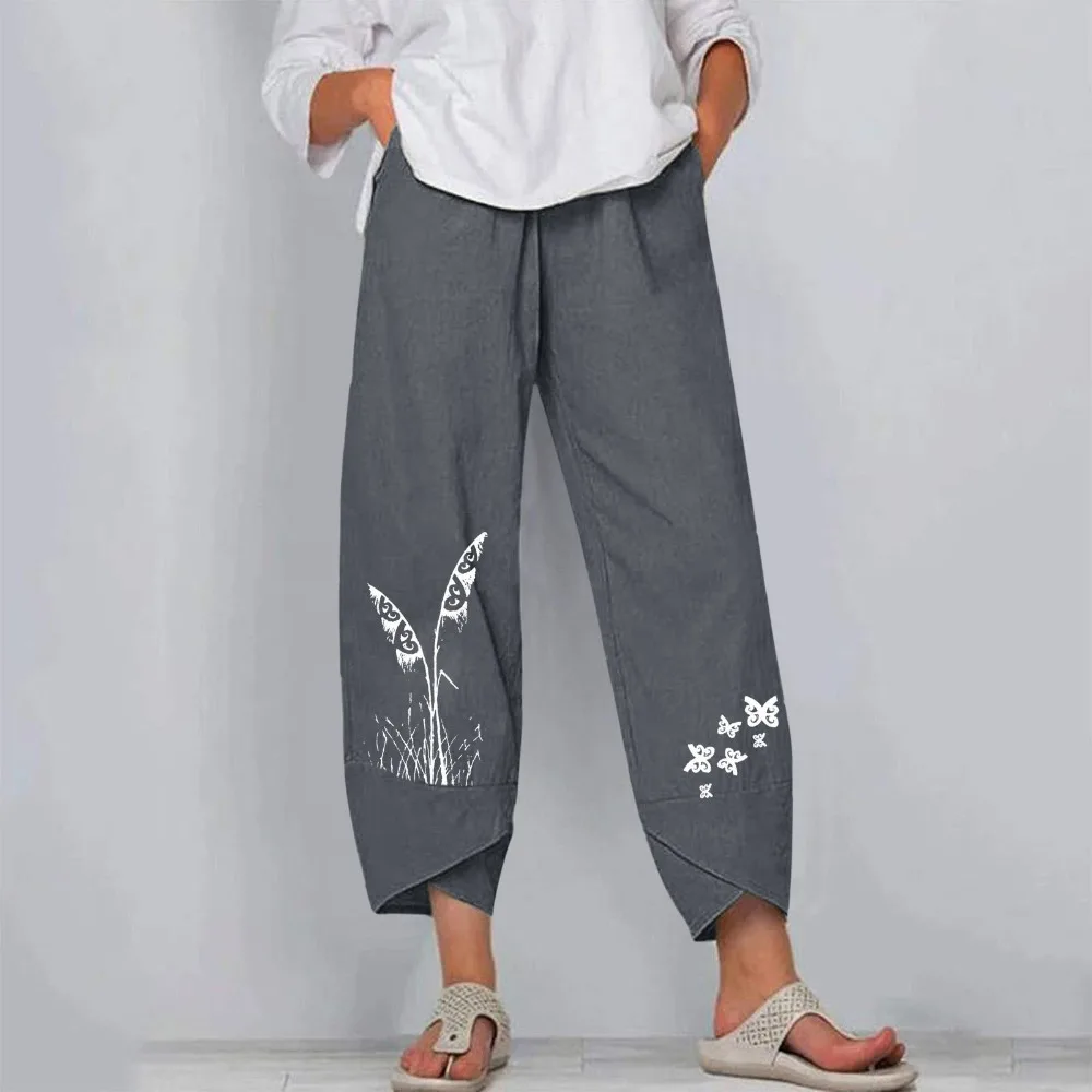 Streetwear Women Clothes Sweatpants Women Pants Joggers Women Clothing Cotton Linen Casual Autumn Elegant