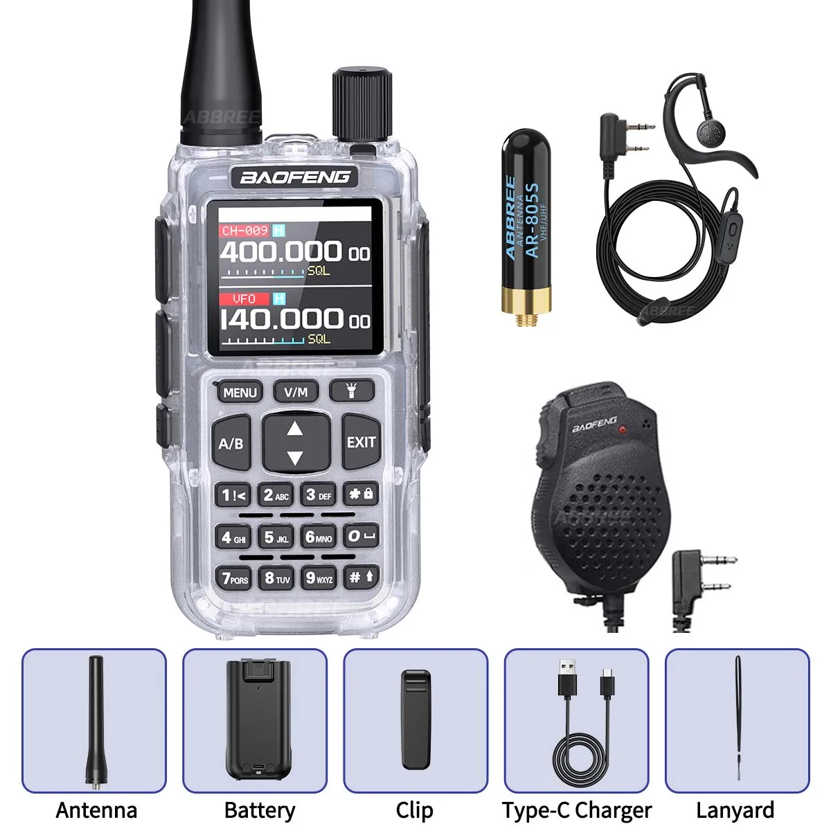 BAOFENG MINI 5 Walkie Talkie 2200mAh Batterij APP Bluetooth Programmering Lange afstand Dual PTT Nieuw geüpgradede UV-5R MINI Ham Radio