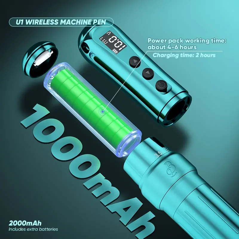 2025 Biomaser U1 Newest Tattoo Equipments Wireless PMU Permanent Makeup Machine for Eyeliners Eyebrows Lips