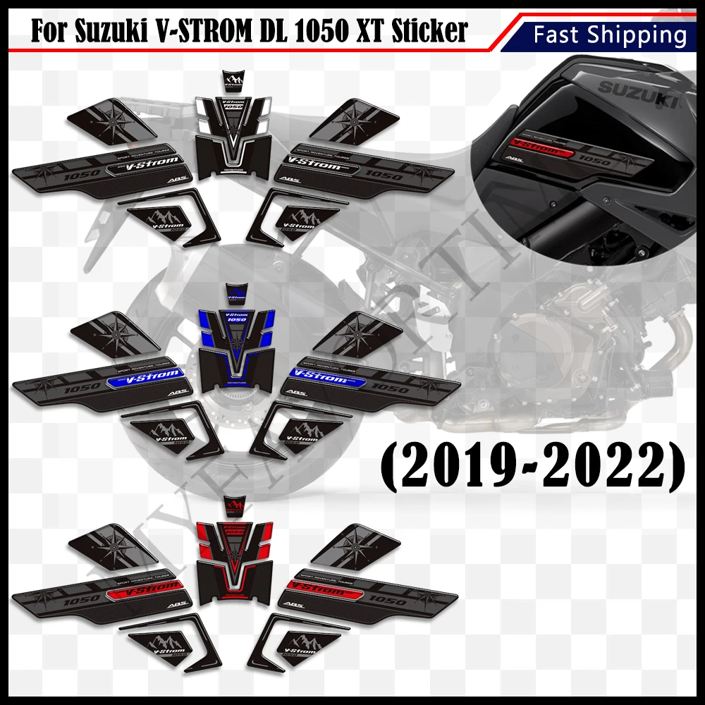 لسوزوكي الخامس ستروم فستروم DL 1050 XT 1050XT DL1050 خزان الوسادة السيطرة الجانب زيت الوقود عدة الركبة حامي ملصقات ثلاثية الأبعاد الشارات 2019-2022