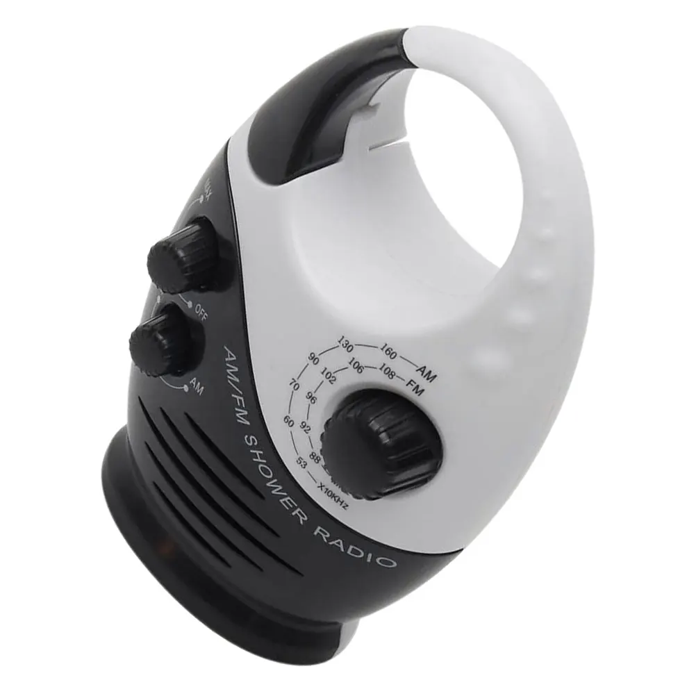 

Waterproof Radio Portable AM FM Shower Speaker Clear Sound Quality Longlasting Mini Size Outdoor Camping Travel Friendly