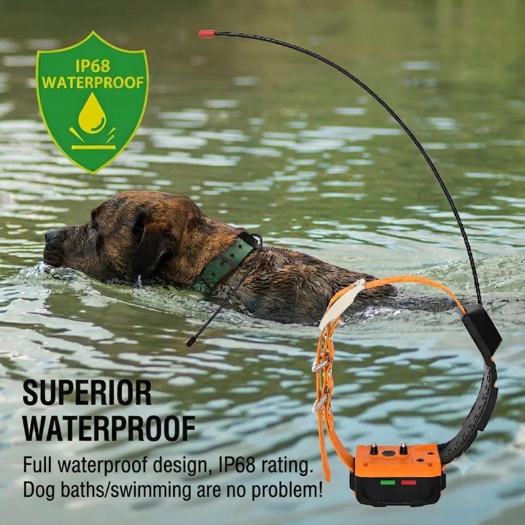 Eseek GPS Tracker Hunter Dog Tracker VHF+4G Signal Locator Beeper for Hunting Dog Pet Training Supplies with Handheld and Collar
