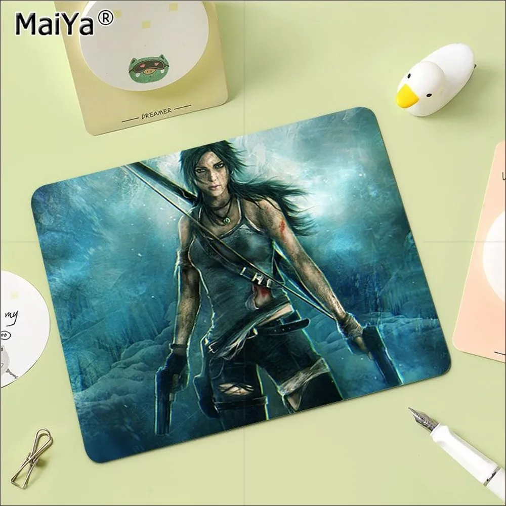 Tomb Raider Mousepad Beautiful Durable Rubber Mouse Mat Pad Size For CSGO Game Player Desktop PC Computer Laptop