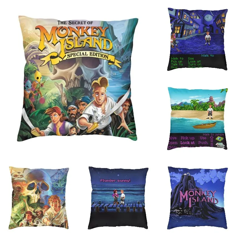 The Secret Of Monkey Island Pillow Cover Home Decorative Adventure Action Game Cushion Case Throw Pillow for Sofa Printing