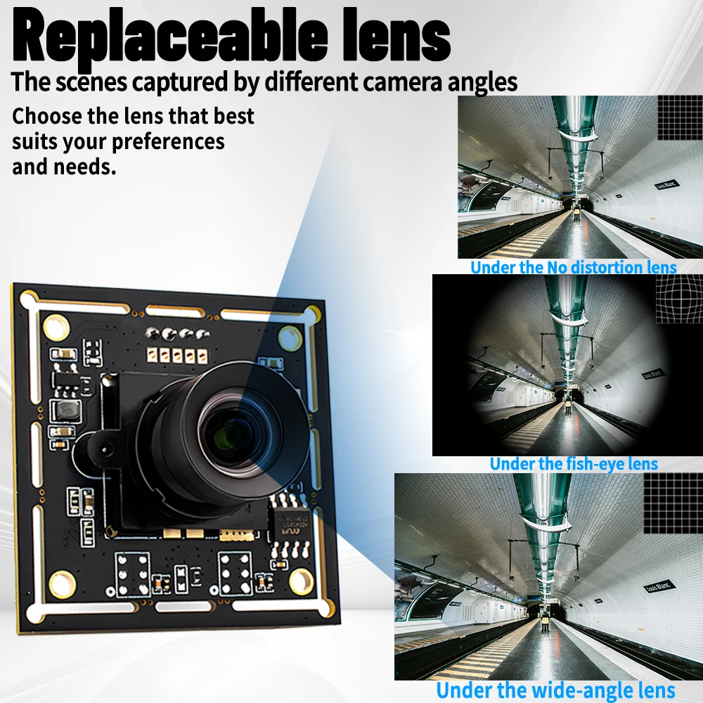 Промышленный USB-модуль камеры 5MP 30FPS IMX335 CMOS USB2.0 Плата камеры без искажений Объектив Plug And Play OTG Live Teaching