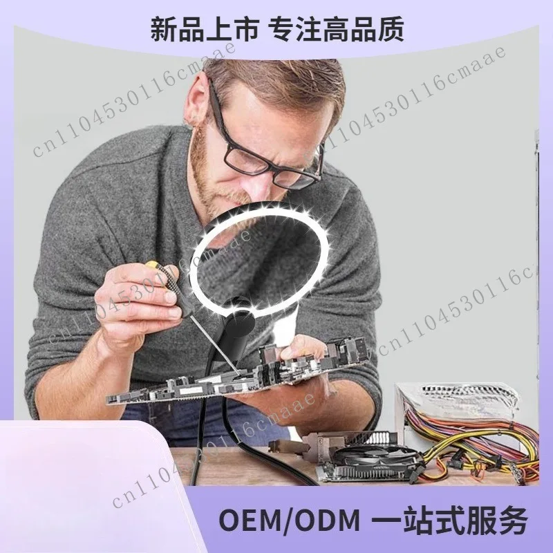 

Hanging Neck Handheld Desktop 3-in-3 Color Light Charging High-definition High Transparency 130 Magnifying Glass