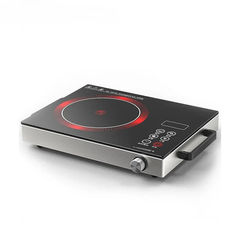 

---Good Quality Unpolished Crystal Glass One Burner Electric Cooktop Ceramic Hob No Radiation Energy Saving Portable In