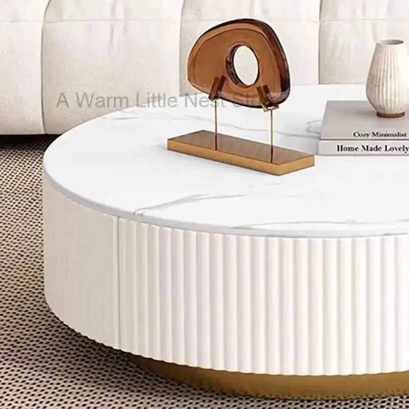 غرفة فاخرة تصميم القهوة الفاخرة الجدول المعيشة المنزل تخزين طاولة جانبية الشمال تصميم موبليس الفقرة El Hogar زخرفة الأثاث #5